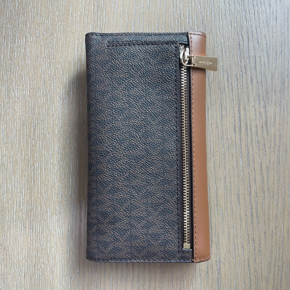 Michael Kors Jet Set Charm Large Trifold Wallet Brown/Acorn - Picture 4 of 4